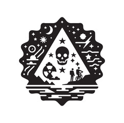 danger icon silhouette vector illustration