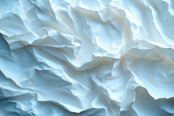 Obraz premium Crumpled White Paper Texture Background for Art and Design