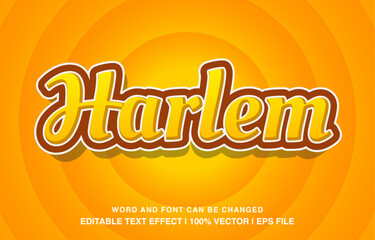 Harlem Text Effect with Editable Font and Color 