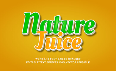 Nature Juice 3D Text Effect