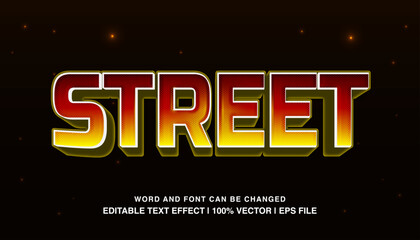 editable 3d bold street neon typeface