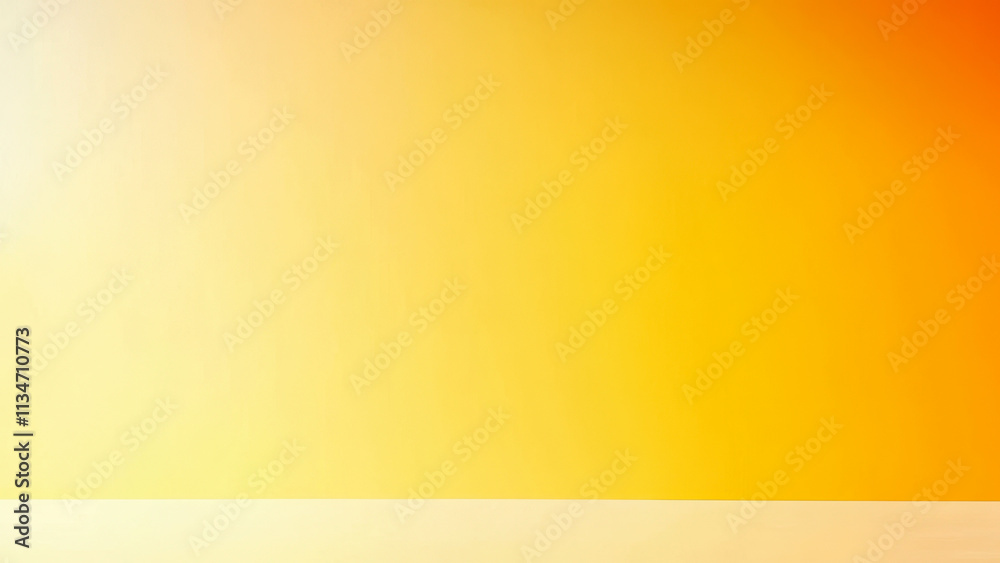 Poster a soft gradient of warm orange and yellow fills the background, blending seamlessly into a serene li