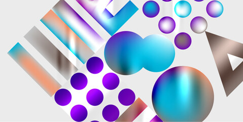 Triangles, circles, squares, rectangles design. Vector Illustration For Wallpaper, Banner, Background, Card, Book Illustration, landing page