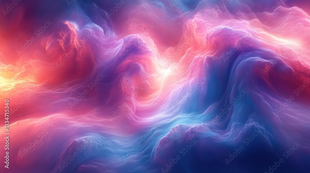 Leinwandbilder Abstract Background with Neon Lights for Technology Data Center Network and Speed in Dark Blue and Pink