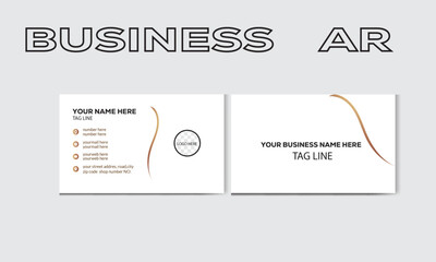 creative double part business card design template/ clean business card design/ business card design.