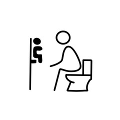 Toilet line icon