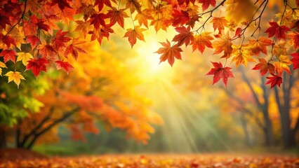 Autumn Leaves Frame a Sunlit Forest With Golden Hues