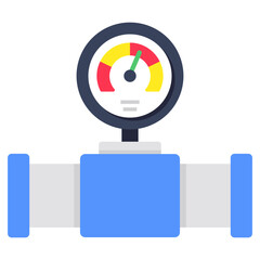 A flat design icon of pipeline