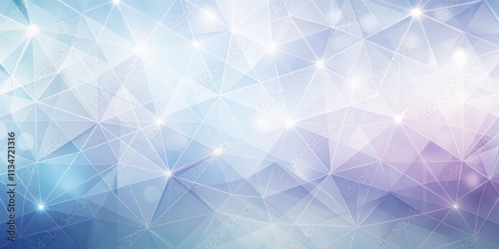 Poster abstract geometric pattern with delicate pastel hues and shimmering highlights