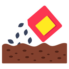 Editable design icon of seeds sachet