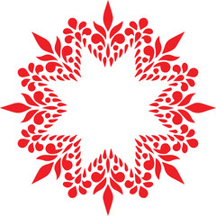 Beautiful flower art and mandala vector design