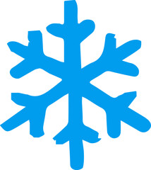 Obraz premium Winter image emphasizing the blue snowflake shape