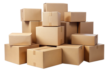 stack of cardboard boxes