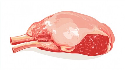 Lamb Meat Vector Isolated Illustration for Culinary Designs