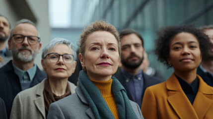 Obraz premium Diverse Group Advocating Digital Forgetting Rights