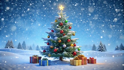 christmas tree with gifts