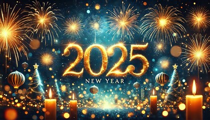 2025 New Year Celebration with Fireworks