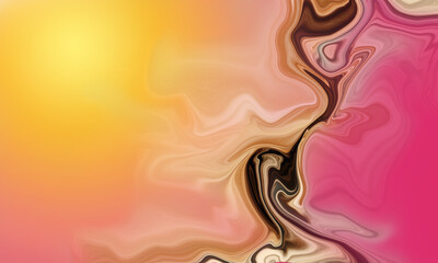 digital artwork in abstract patterns with the unique shape in multicolor gradations 
