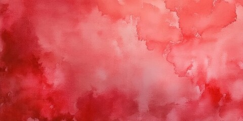 Obraz premium Soft Watercolor Background in Gentle Shades of Red and Pink, Ideal for Creative Projects and Artistic Designs in Various Styles