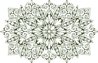 Beautiful flower art and mandala vector design