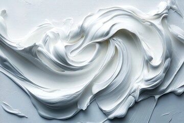 Obraz premium White Cream Texture Abstract Swirl Background Modern Minimalism