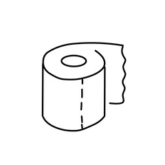 Toilet paper roll line icon