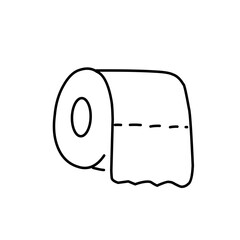 Toilet paper roll line icon