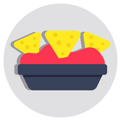 Creative design icon of nachos