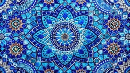 Captivating Blue Mosaic Tiles Creating a Stunning Visual Harmony in Architectural Design with Intricate Patterns and Textures for Interior or Exterior Spaces