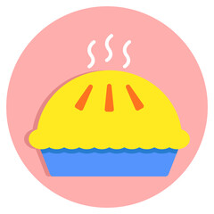 Modern design icon of apple pie