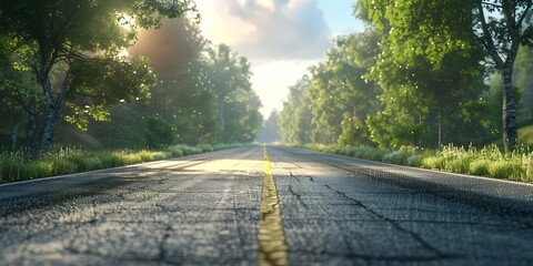 Enchanted Woodland Path with Glittering Morning Light