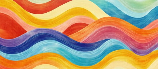 Colorful Wavy Abstract Art Design Background