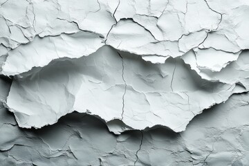 Close Up of Torn Paper Edges Texture Isolated on Black Background