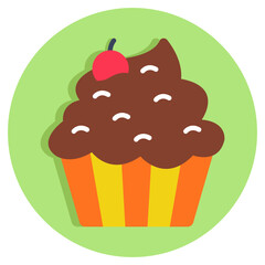 Creative design icon of cupcake