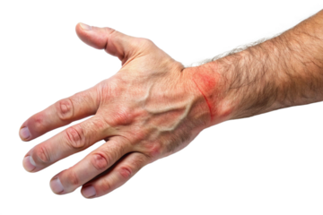 hands of the elderly person