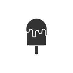 A charming illustration of a popsicle with a pink glaze dripping down, stylized in a silhouette appearance.