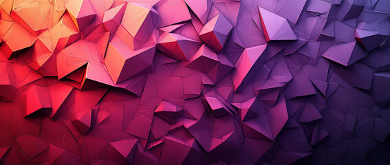 Fototapeta premium Abstract geometric shapes in vibrant gradient colors.