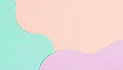 Smooth abstract shapes in pastel colors creating a modern minimalist background