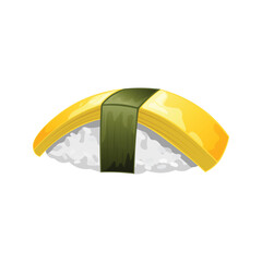 Tamago sushi vector illustration