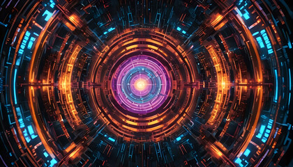 Fototapeta premium Science Digital Modern Data Network Technology AI Concept