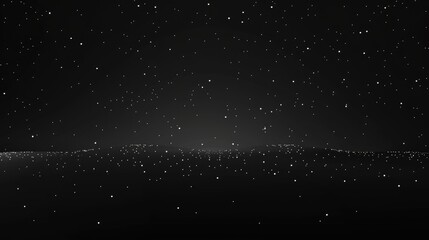 Obraz premium A minimalist abstract background with subtle white lights creating a starry night effect on a black canvas