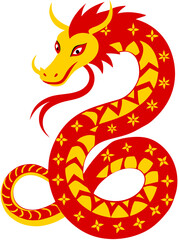 Fototapeta premium Snake Chinese Zodiac Animal New Year Chinese Zodiac Calendar Illustration