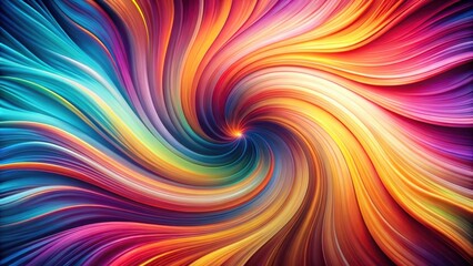 Fototapeta premium Vibrant Abstract Swirl of Curved Lines in Rainbow Hues