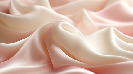 Obraz premium Draped pink and cream silk fabric.