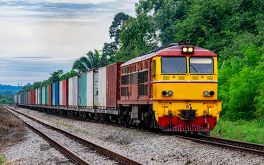 Fototapeta premium freight Container train num 778 