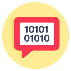Premium download icon of binary chat