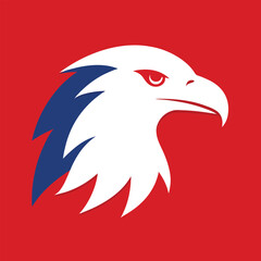 Eagle Head Vector Art Illustration, Logo Design, and Icon Concept