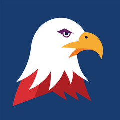 Obraz premium Eagle Head Vector Art Illustration, Logo Design, and Icon Concept