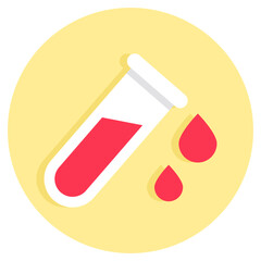 Editable flat design vector of test tube