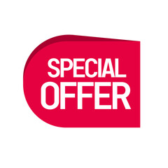 Sale label, special offer label, Red sale label